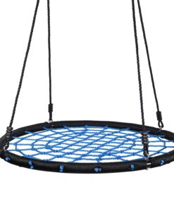 HYCLAT Saucer Tree Swing - 40”Spider Web Tree Swing Net Swing Platform Rope Round Swing 70" Detachable Nylon Rope Swivel, Max 600 Lbs Capacity, Extra Safe and Durable for Kids 14 71fl u1B2vL