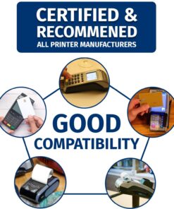 (50) Gorilla Supply 2 1/4 x 85 Thermal Paper Receipt Rolls Clover Mini Verifone VX510 VX570 FD50 T4220, 2.25 x 85 ft, POS/Cash Register Paper, BPA Free, 50 Rolls 2 1/4" X 85' 13 71flhoCBz6L