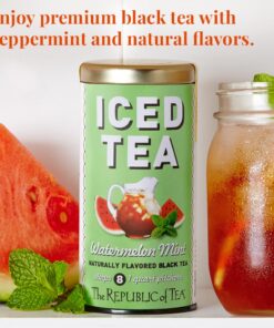 The Republic of Tea Iced Tea Watermelon Mint, 8 Count, Premium Fine Black Tea 8 Count (Pack of 1) 8 71flirMvIdL