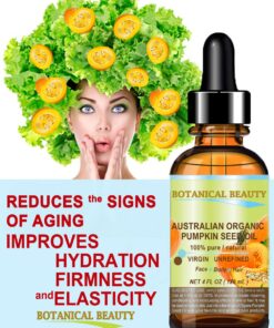 ORGANIC PUMPKIN SEED OIL Australian. 100% Pure / Natural / Undiluted /Unrefined Cold Pressed Carrier oil. 1 Fl.oz.- 30 ml. For Skin, Hair, Lip and Nail Care. "One of the richest sources of enzymes, fatty acids, iron, zinc, vitamins A, C, E and K". 15 71fluHBeMHL