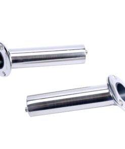 Alternative view of Amarine Made (Set of 2) Heavy Duty Stainless Steel 316 Deluxe Rod Holders with Drain, Flush Mount Fishing Rod Pole Holders, 30 Degree