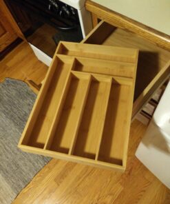 Heim Concept Drawer Organizer Bamboo Cutlery Tray Silverware Organizer/Utensil Holder, Drawer Dividers Organizer for Silverware, Flatware, Knives in Kitchen Non-Expandable, 1PC 20 71fnfYF2QoL