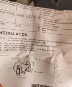 Honeywell Home RPLS730B1000 7-Day Programmable Light Switch Timer, White Filter 49 71foMUP296L