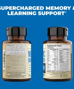 Nootropics Brain Support Supplement - Nootropic Brain Booster for Improved Focus, Concentration & Memory. Brain Nootropic for Brain Health, Mood & Energy Support. Non-GMO. Made in the USA. 60 Capsules 21 71foxIYSpL