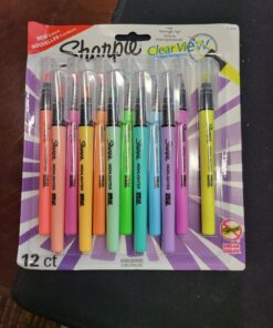SHARPIE Highlighter, Clear View Highlighter with See-Through Chisel Tip, Stick Highlighter, Assorted, 12 Count 1 Count (Pack of 12) 34 71fpMEAzfL