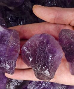 Fantasia Materials: 2 lbs Amethyst Large Chunk Rough Stones from Brazil - Grade 1 Amethyst Chunks - Grade 1 2 lb Lot - Standard Pack 9 71fpuerzbL