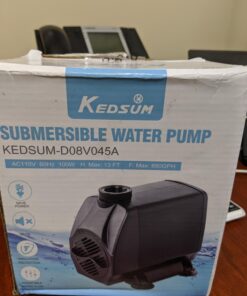 KEDSUM 880GPH Submersible Water Pump(3500L/H, 100W), Ultra Quiet Water Pump with 11.3ft High Lift, Fountain Pump with 5.9 ft Power Cord, 3 Nozzles for Fish Tank, Pond, Aquarium, Hydroponics 31 71fq0txSjWL