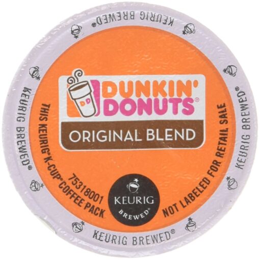 Dunkin Donuts Original Flavor Coffee K-Cups For Keurig K Cup Brewers, 32 Count (Packaging May Vary) 32 Count (Pack of 1)