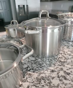 Duxtop Professional Stainless Steel Pots and Pans Set, 17PC Induction Cookware Set, Impact-bonded Technology 44 71fqzZX4iOL