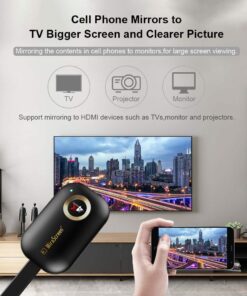 SmartSee HDMI Wireless Display Receiver WiFi 4K 1080P Mobile Screen Cast Mirroring Adapter Dongle for iPhone Mac iOS Android to TV Projector Support Miracast Airplay DLNA No Switching (2.4G) 17 71frLM7UwZL