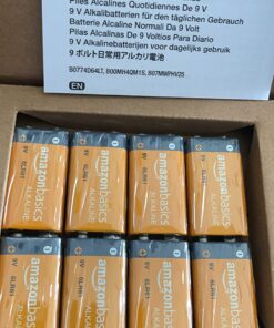 Amazon Basics (Pack of 8) 9 Volt Alkaline Performance All-Purpose Batteries, 5-Year Shelf Life, Packaging May Vary 1 Count (Pack of 8) 31 71frR5FOYZL