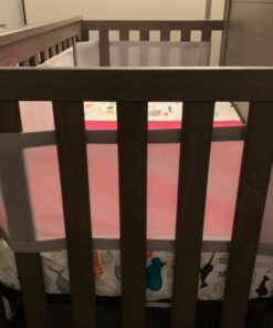 BreathableBaby Breathable Mesh Liner for Full-Size Cribs, Classic 3mm Mesh, Gray (Size 4FS Covers 3 or 4 Sides) 45 71frgs2 0eL