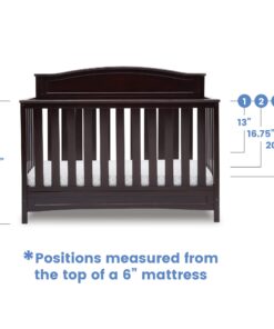 Delta Children Emery 4-in-1 Convertible Baby Crib - Greenguard Gold Certified, Dark Chocolate 4-in-1 Crib 29 71frzJv8yVL