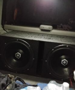 QPower Q Bomb Series 15 Inch Ported Car Subwoofer Sub Box Enclosure with Dual Vented Chamber Design and Black Bed Rhino Liner Spray Finish, Black 32 71fsIEFb73L