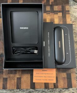 INKBIRD Wireless Meat Thermometer INT-11P-B, Bluetooth Meat Thermometer for Grilling and Smoking, IP 67 Waterproof Wireless Meat Probe for BBQ Oven Grill Smoker Cooking Gifts for Men Women 46 71ftQzGjebL