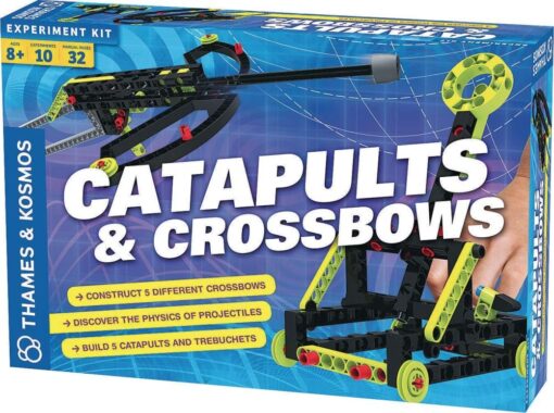 Thames & Kosmos Catapults & Crossbows Science Experiment & Building Kit | 10 Models of Crossbows, Catapults & Trebuchets | Explore Lessons In Force, Energy & Motion using Safe, Foam-Tipped Projectiles