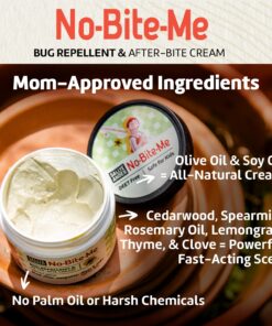 Sallye Ander "No-Bite-Me" All Natural Bug Repellent & Insect Repellent - Anti Itch Cream - Safe for Kids and Infants - Repels Mosquitoes, Fleas, and Ticks - 2 oz - Organic Bug Repellent for Skin 2 Ounce (Pack of 1) 32 71ftTMQijpL