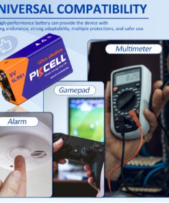 PILOCEL Smoke Alarm Batteries, 9 Volt Alkaline Performance All-Purpose Batteries, 10 Count Pack Ultra Long-Lasting for Household and Office Devices 15 71fuD8ca1PL