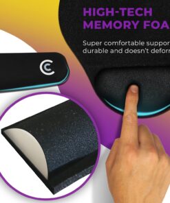 Premium Wrist Rests for Keyboard and Mouse Pad Set - Memory Foam Cushion, Black - Ergonomic Wrists Hand Arm Rest Support for Laptop Computer Desk and Gaming - Carpal Tunnel Syndrome Relief Premium 37 71fuEVrlgxL