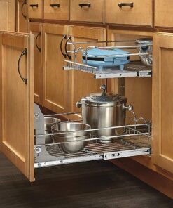 Rev-A-Shelf - 5WB2-1218-CR - 12 in. W x 18 in. D Base Cabinet Pull-Out Chrome 2-Tier Wire Basket 12 in. 18 71fuSd09YvL