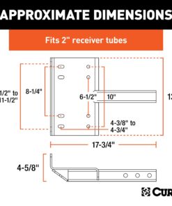 CURT 31010 Trailer Hitch Winch Mount for 2-Inch Receiver, GLOSS BLACK POWDER COAT 20 71funJa 8EL