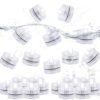 JINHEZO Submersible LED Light, Tea Lights, Pond Underwater Small LED Lights, Battery Operated 125 Hours, for Wedding Home Vase Festival Party Decoration White 24Pcs (Built-in 48 Batteries) 24 Pack