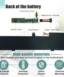 BOWEIRUI C31N1517 Laptop Battery Replacement for ASUS VivoBook Flip Q304 Q304U Q304UA Q304UAK Q304UJ Q303UA Q304UAKP TP301 TP301U TP301UA TP301UJ Series Notebook 0B200-01840000 0B200-01840100 12 71fxNdONeZL