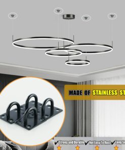 Alise Black Ceiling Hook Pad Eye Plate Top Hooks Hanging Marine Hardware for Yoga Hammock Swing Suspension Boat Sandbag Plant Basket,Stainless Steel Wall/Ceiling Mount,4Pcs DD008B-4P 7 71fxk3IfT6L