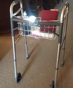 Drive Medical 10200B Walker Basket with Plastic Cup Holder, White 31 71fyDn8 nxL