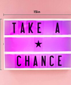 My Cinema Lightbox - Cinema Light Box, 12" x 9" - 3 Modes Light Up Letter Board sign with 100 Letters, Numbers & symbols - White LED Light, RGB and Color Freeze Mode light up signs for home decor 12"x9" RGB - Color changing light 17 71fymUhXOHL