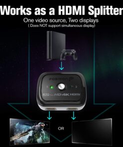 Fosmon 4K HDMI Switch 2 in 1 Out 4K@60Hz, 2-Port Bi-Directional HDMI 2.0 Switcher Splitter Hub UHD 3D HD 1080p HDCP, for HDTV, PS5/4, Xbox, Apple TV 2-Port / 4K@60Hz 20 71fz3fKyMqL