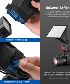 NEEWER Flash Diffuser Light Softbox 6" x 5", Universal, Collapsible with Storage Pouch Compatible with Canon Nikon Sony Godox Yongnuo NEEWER speedlight 6x5 inches 34 71fzKoK9oL