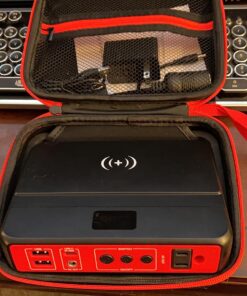 Portable Power Bank with AC Outlet, 83Wh/22500mAh 110V/85W Portable Laptop Charger Battery Bank, External Battery Pack Power Supply for Home Emergency Outage, Outdoor Camping RV Trip Adventure Red 56 71fzuMTV1PL