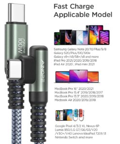 AINOPE 100W USB C to USB C Cable 10FT, USB C Charger Cable, USBC to USBC Cable Fast Type C Charging Cable Fits for iPhone 15 Pro Max Plus, MacBook Air/Pro, iPad Pro, Samsung Galaxy S23 A. 10FT Grey 1 34 71g 6EscZ2L