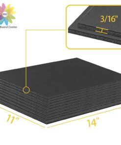 Mat Board Center, Acid Free Foam Boards 11 x 14 Inch, Black Foam Core, 10 Sheets 11x14 8 71g 9yv1HnL