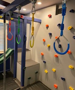 Rainbow Craft 7-Pack Colorful Ninja Rings - Gymnastic Rings, Swing Bar Rings, Monkey Rings for Backyard Ninja Warrior Obstacle Slackline Kits 7 Pack Ninja Acc 21 71g iWrkbL