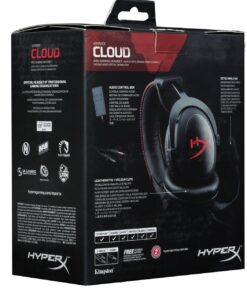 HyperX Cloud Gaming Headset for PC, Xbox One¹, PS4, PS4 PRO, Xbox One S¹, Nnintedo Switch (KHX-H3CL/WR) - Black 48 71g oMSsXUL