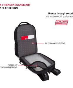 Swiss Gear SA1908 Black TSA Friendly ScanSmart Laptop Backpack - Fits Most 17 Inch Laptops and Tablets 54 71g xocGQXL