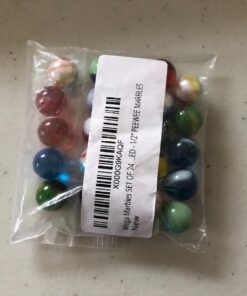 Mega Fun 1/2 Inch Peewee Marbles, Set of 24 Assorted Styles and Colors 10 71g0ZMC1FVL