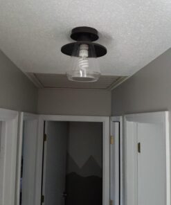 Globe Electric 64846 1-Light Semi-Flush Mount Ceiling Light, Oil Rubbed Bronze, Clear Glass Shade, Ceiling Light Fixture, Bedroom Lights for Ceiling, Dining Light Fixture, Bulb Not Included Oil-Rubbed Bronze 107 71g0dZetTNL