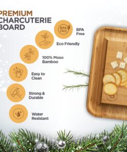 Charcuterie Boards Gift Set - Elegant Gifts for Women - Bambüsi Cheese Board Set with Serving Utensils - House Warming Gifts New Home, Wedding Gifts, Kitchen Gadget & Wine Gifts for Christmas 26 71g0lHBpIIL