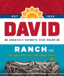 DAVID Roasted and Salted Ranch Sunflower Seeds, 1.625 oz, 12 Pack 14 71g0tUtpbPL