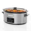 MAGNIFIQUE 8-Quart Casserole Slow Cooker with Timer and Digital Programmable - Small Kitchen Appliance for Family Dinners - Serves 6+ People - Heat Settings: Keep Warm, Low and High 8 Qt Stainless Steel Digital 66 71g0zWhFi L