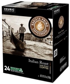 Barista Prima Italian Roast Coffee, Keurig K-Cup Pods, Dark Roast, 96/Carton (66149) 24 Count (Pack of 4) 13 71g1JJ kgEL