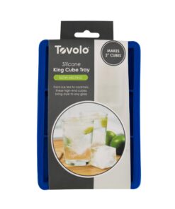 Tovolo King Cube Ice Tray (Stratus Blue) - Large, & Reusable Silicone Molds for whiskey, Cocktails, Coffee, Bartender Accessories, & Smoothies / BPA-Free & Dishwasher-Safe Stratus Blue Set of 1 19 71g38Aq9CxL