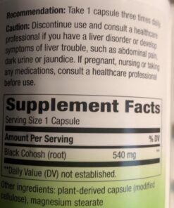 Nature's Way Black Cohosh Root, Traditional Support for Women's Health*, 540 mg, 180 Vegan Capsules 29 71g3m8SiUL