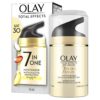 Olay Facial Moisturizing Lotion SPF 30 Total Effects for Dry Skin, 7 Benefits including Minimize Pores, Anti-Aging, 1.7 oz