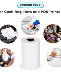 MFLABEL 10 Rolls Thermal Receipt Paper Rolls 3-1/8 x 230ft 3-1/8" x 230' 12 71g3tLgvX5L