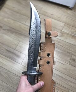 Handmade Damascus Steel 15.25 Inches Bowie Knife - Solid Marindi Wood/Bone Handle(Case/Knife may vary slightly) (REG-49) REG-49 15 71g3zFTtDL