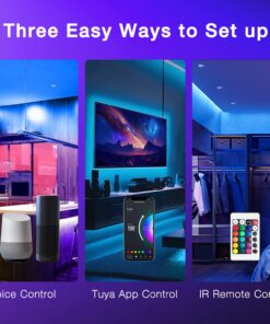 DAYBETTER Smart WiFi Led Lights 100ft, Tuya App Controlled Led Strip Lights, Work with Alexa and Google Assistant, Timer Schedule , Color Changing Led Lights for Bedroom Party Kitchen 28 71g4WnuigAL